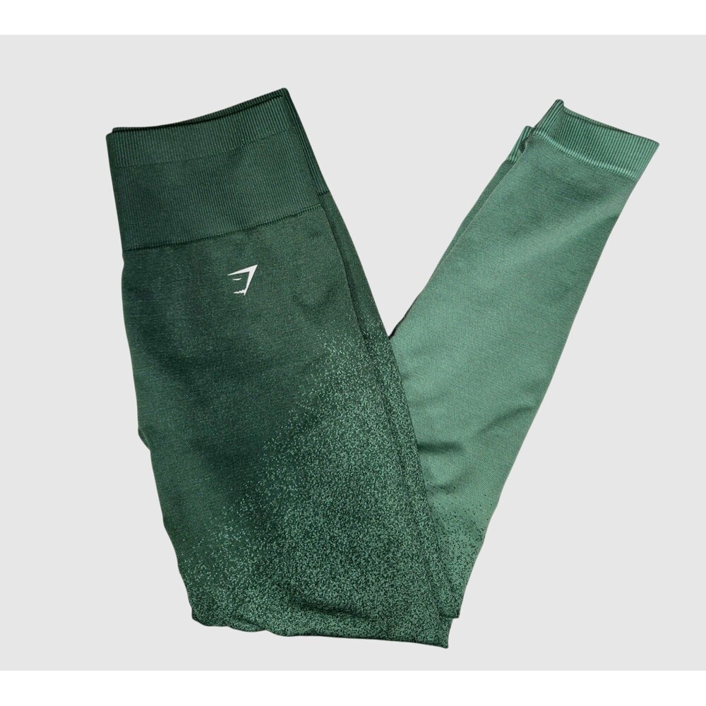 Gymshark Adapt Sage Green Ombre Seamless Athletic Leggings Womens Size Small
